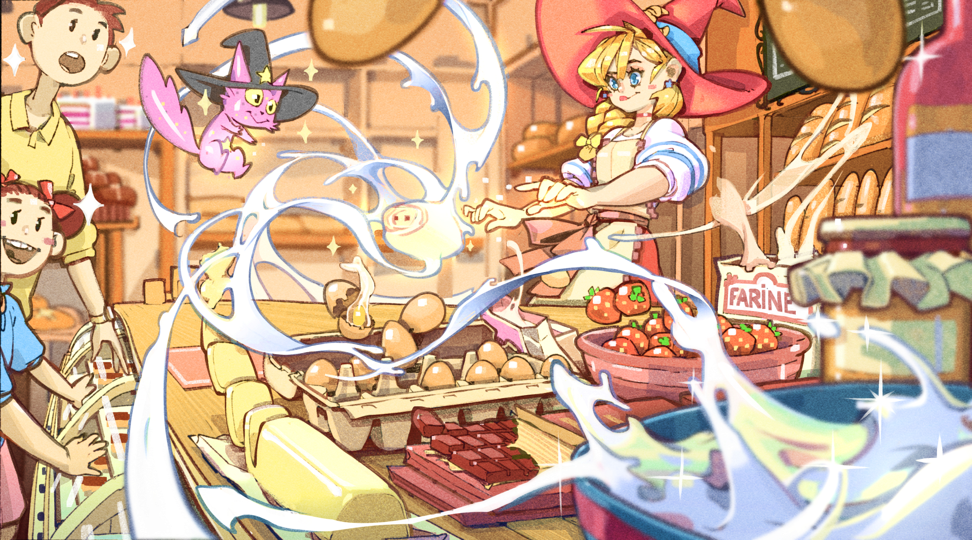 Lunne baking her magical bread